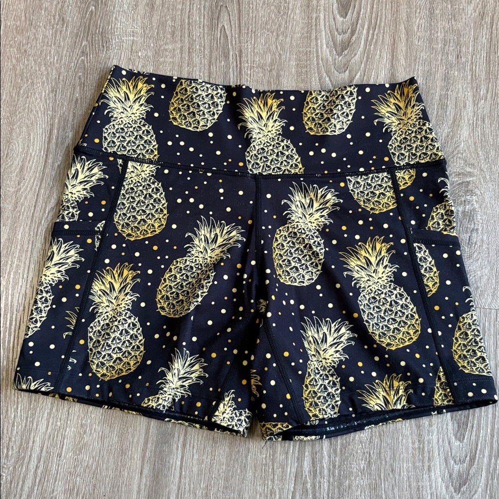 Constantly Varied Gear (CVG) Black Shorts with Yellow Pineapples